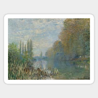 Bords De La Seine En Automne by Claude Monet Magnet